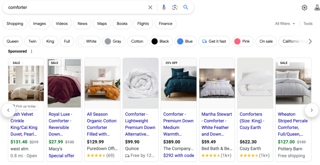 Google ads showig crisp product titles