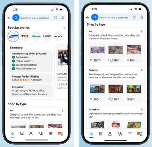 Amazon's new AI shopping guides