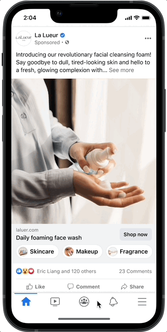 Meta's multiple site links feature for ads