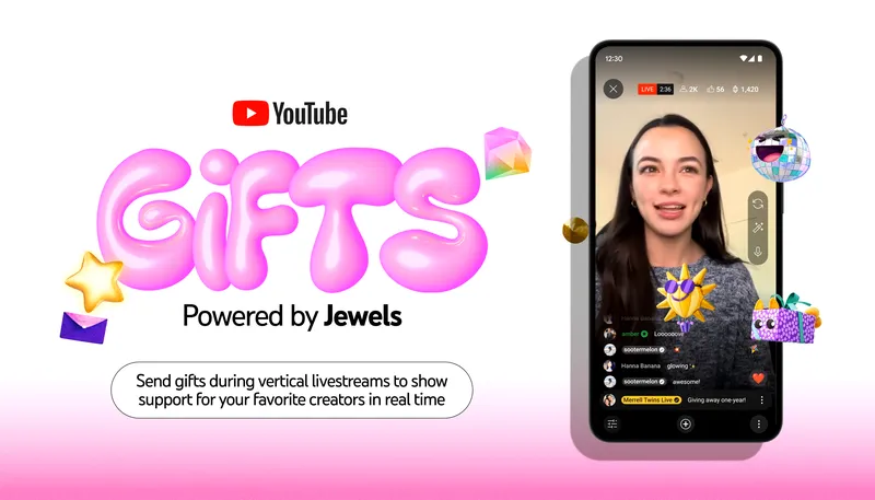 YouTube Gifts powered by Jewels