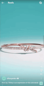 Tiffany & Co. jewelry campaign using shoppable social video to highlight craftsmanship and inspire trust.