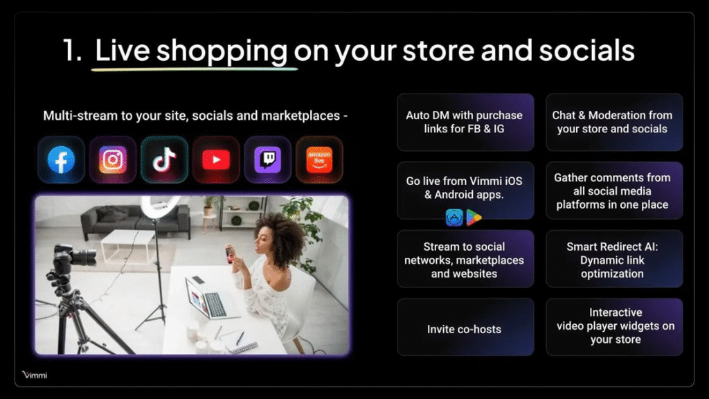 Try live selling on your store and social platforms with Viimmi