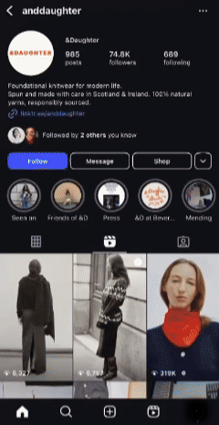 &Daughter on Instagram